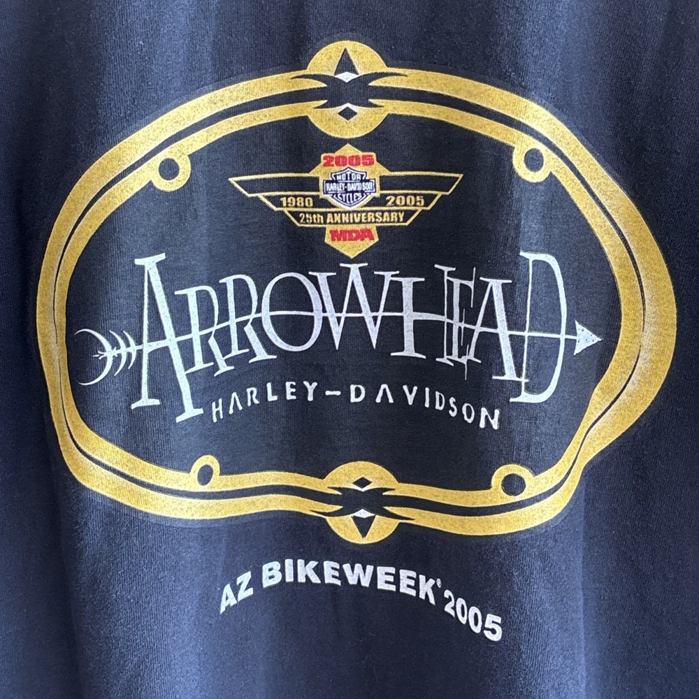 2005 AZ Bike Week Harley Davidson Mens XXL 2XL Black‎ T-shirt Arrowhead Harley